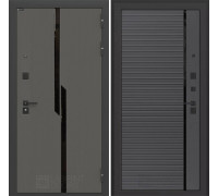 Входная дверь CARBON 22 - Графит софт, черная вставка