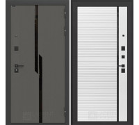 Входная дверь CARBON 22 - Белый софт, черная вставка