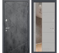 Входная дверь LOFT с Зеркалом 19 - Грей софт